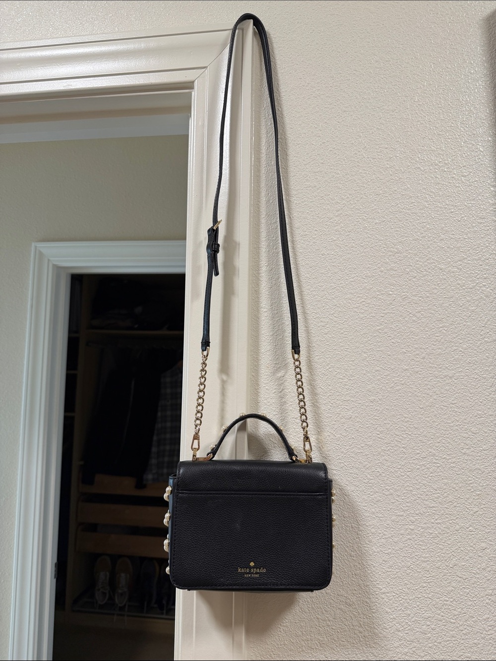kate spade Black Leather Crossbody Bag with Gold Hardware - Picture 2 of 3